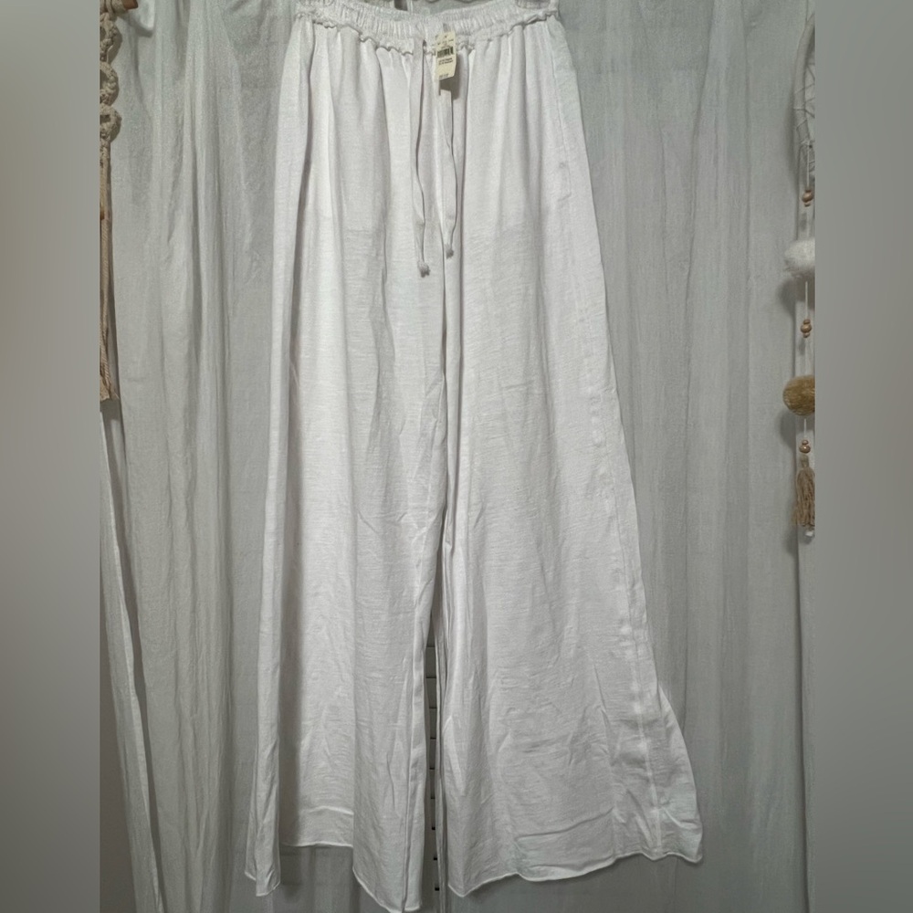 Aerie Summer House Wide Leg Flowy Pants NWT - Picture 3 of 10